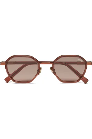 Ermenegildo Zegna Gafas de sol con montura hexagonal