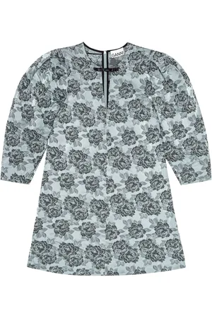 Ganni Vestido corto con motivo en jacquard