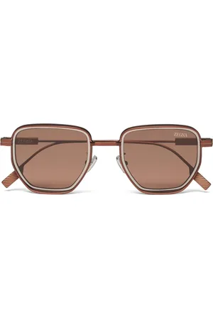 Ermenegildo Zegna Gafas de sol con montura hexagonal
