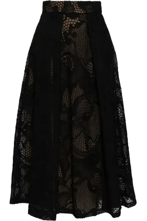 Elie saab Falda midi bordada