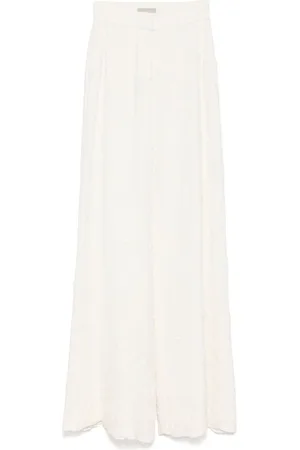 Elie saab Pantalones acampanados bordados