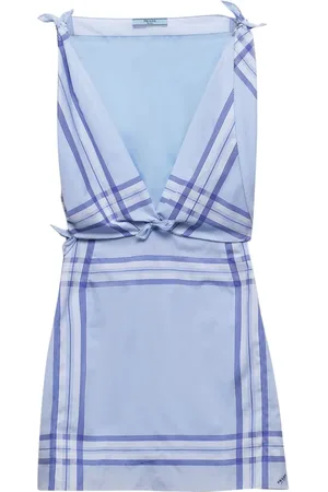 Prada Vestido corto a cuadros