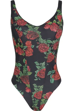 AMIR SLAMA Bañador con estampado de rosas
