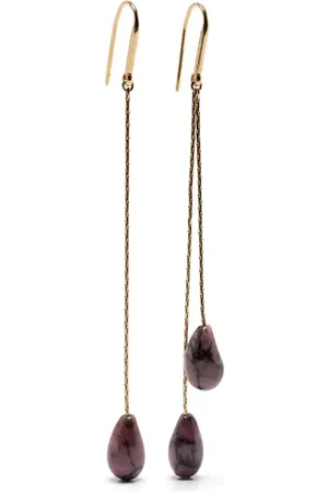Isabel Marant Pendientes largos con colgante de piedra