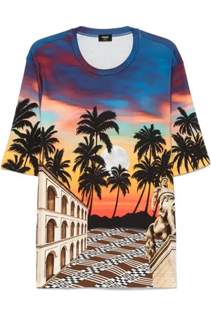 Fendi Camiseta con estampado Summer in Roma