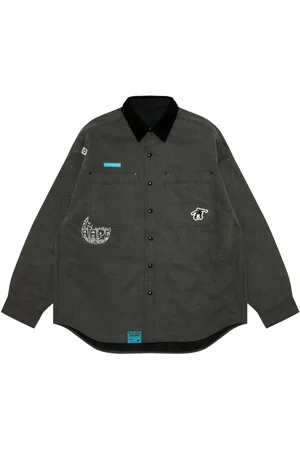A Bathing Ape Camisa con logo bordado