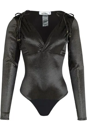 AMIR SLAMA Body con cuello en V