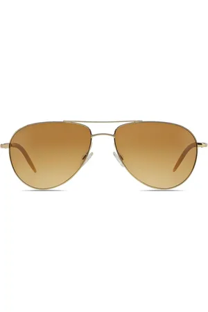 Oliver Peoples Gafas de sol clásicas con montura estilo aviador