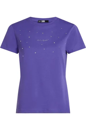 Karl Lagerfeld Camiseta con apliques de strass