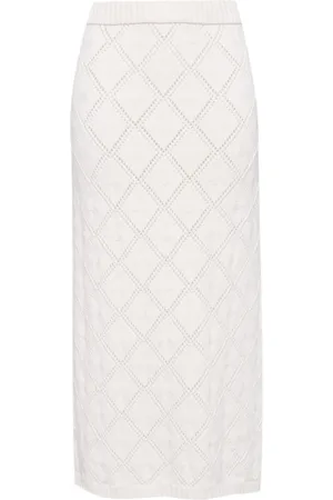 Elie saab Falda midi de punto