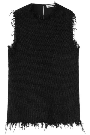 Jil Sander Top con bordes sin rematar