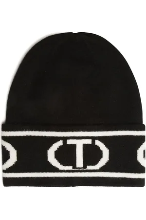 Twin-Set Gorro con logo en jacquard