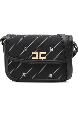 Elisabetta Franchi Bolso de hombro con logo en jacquard