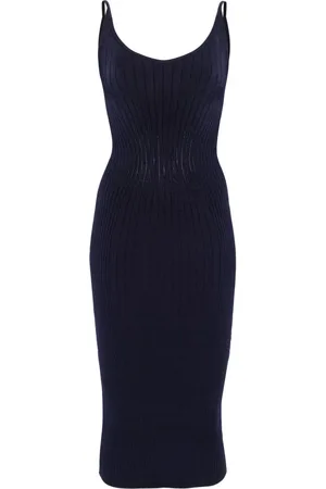 MUGLER Vestido midi de canalé