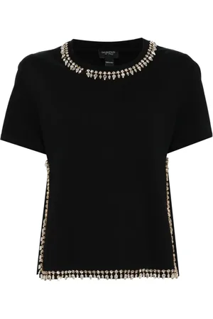 Giambattista Valli Camiseta con detalles de cristal