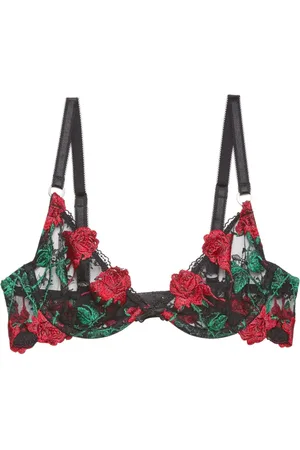 FLEUR DU MAL Sujetador Vampire Rose bordado