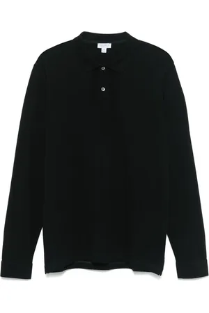Sunspel Polo de piqué con manga larga