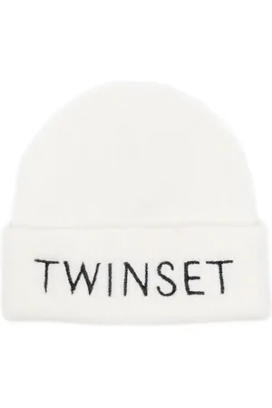 Twin-Set Gorro con logo bordado