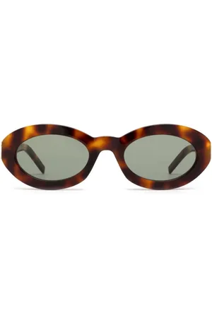 Saint Laurent Gafas de sol Monogram Hinge con montura oval