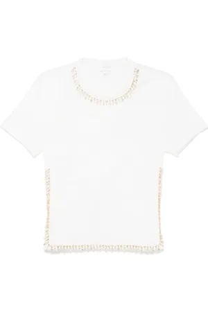Giambattista Valli Camiseta con detalles de cristal