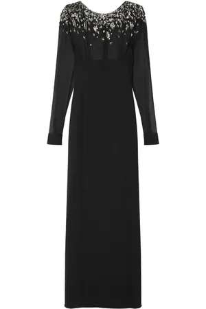 VERSACE Vestido largo con apliques de cristal