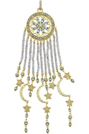 BUDDHA MAMA Colgante Dream Catcher en oro amarillo de 20 ct con diamantes