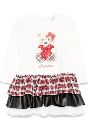 MONNALISA Vestido con estampado de oso