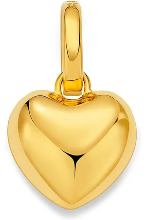 BUDDHA MAMA Charm con colgante de corazón en oro amarillo de 18 ct