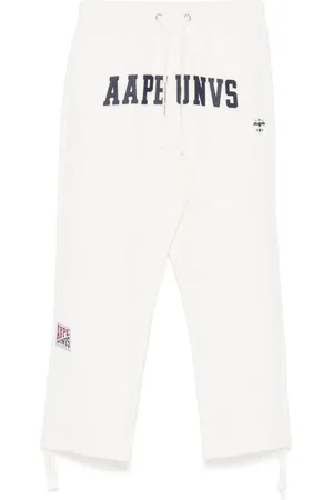 A Bathing Ape Pantalones con logo en relieve