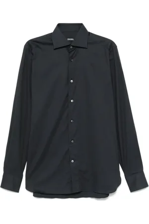 Ermenegildo Zegna Camisa con tejido de gabardina