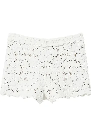 Twin-Set Shorts con bordado floral