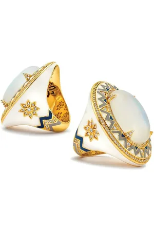 BUDDHA MAMA Anillo en oro amarillo de 20 ct con gemas