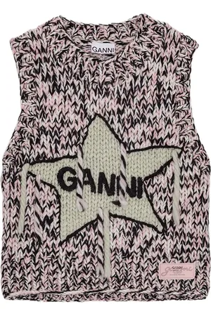 Ganni Top bordado sin mangas