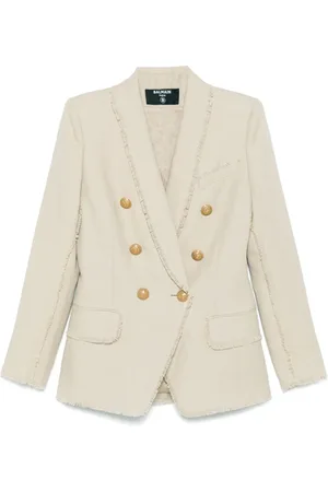 Balmain Blazer con bordes deshilachados