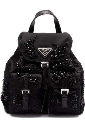 Prada Mochila con logo triangular