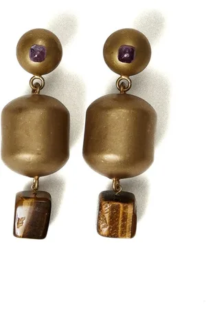 Twin-Set Pendientes con acabado oxidado