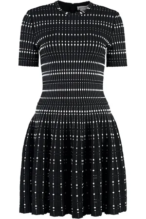 Alexander McQueen Minivestido de punto con hilo en contraste
