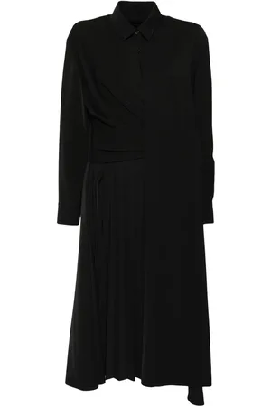 JUUN.J Vestido camisero largo con pliegues