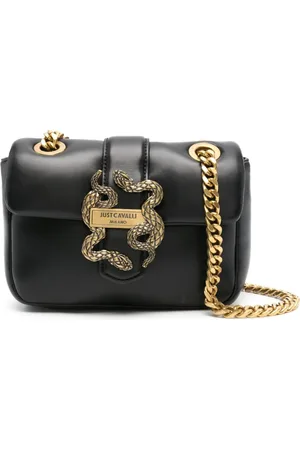 Roberto Cavalli Bolso de hombro con placa del logo