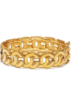 CHANEL Pulsera de eslabones con logo CC 1996