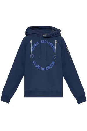 VERSACE Sudadera con capucha y bolsillo con cremallera