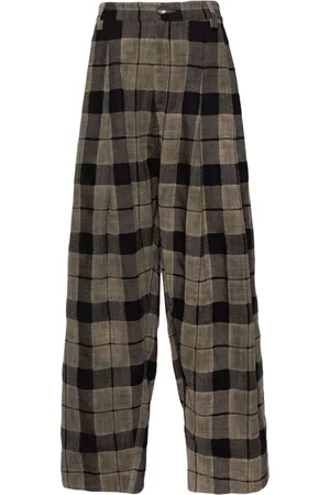 ZIGGY CHEN Pantalones rectos a cuadros