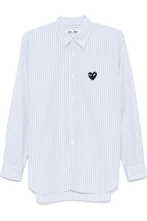 Comme des Garçons Camiseta a rayas con parche Heart