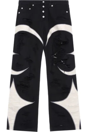 THUG CLUB Pantalones rectos rasgados