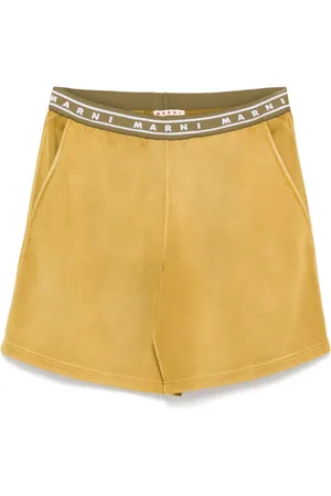 Marni Pantalones cortos con logo en la cinturilla