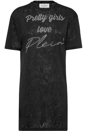 Philipp Plein Vestido estilo camiseta de manga corta