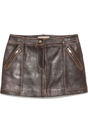 Michael Kors Minifalda de piel