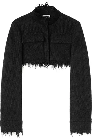 Jil Sander Chaqueta corta con detalle deshilachado