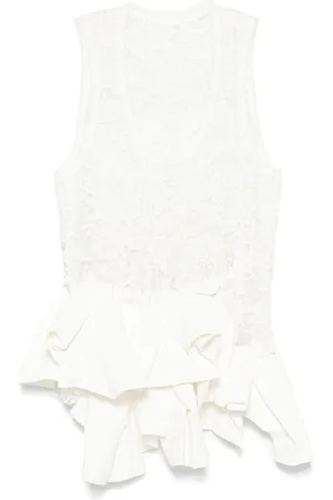 Comme des Garçons Top con encaje floral