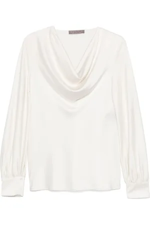 D.EXTERIOR Blusa con cuello desbocado